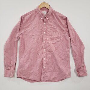 American Eagle Mens Pink Button Down Shirt Size L Long Sleeve Cotton Casual‎